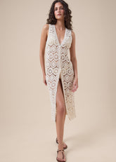 Crocheted Maxi Gilet