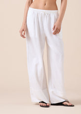 Linen and Viscose Palazzo Pants