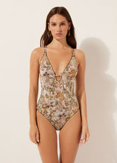 Tropical Foliage One Piece Swimsuit