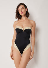 One Piece Swimsuit Elegant Bicolor