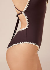 One Piece Swimsuit Premium Embroidery