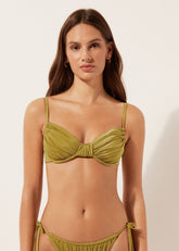 Shiny Satin Balconette Swimsuit Top