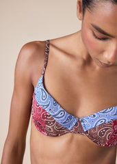 Balconette Swimsuit Top Bandana Patch