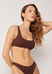 Tank-Style Swimsuit Top Crinkle Waves