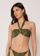 Bandeau Swimsuit Top Natural Tie-Dye