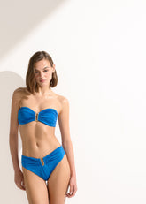 Shiny Satin Bandeau Bikini Top