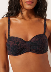 Bandeau Bikini Top Dark Animalier