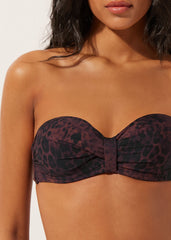 Bandeau Bikini Top Dark Animalier