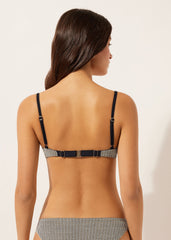 Push-Up Swimsuit Top Golden Stripes