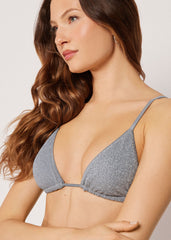 Triangle Swimsuit Top Metallic Glow