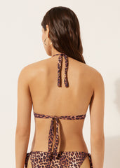 Brown Animalier Graduated Padded Triangle Swimsuit