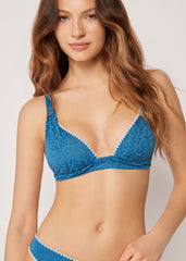 Padded Triangle Swimsuit Top Sea Corals