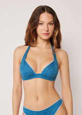 Padded Triangle Swimsuit Top Sea Corals