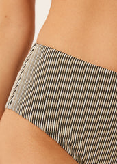 High-Waisted Swimsuit Bottoms Golden Stripes
