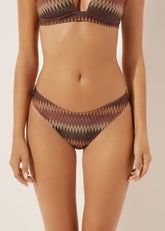 Golden Chevron Brazilian Swimsuit Bottoms
