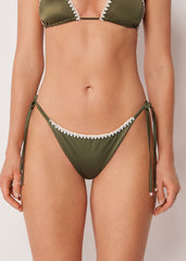 Laced Brazilian Swimsuit Bottom Refined Shine
