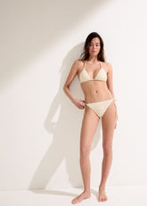 Brazilian String Swimsuit Bottom Sequin Net