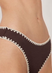 Swimsuit Bottom Bicolor Embroidery