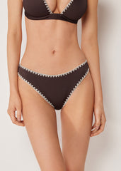 Swimsuit Bottom Bicolor Embroidery
