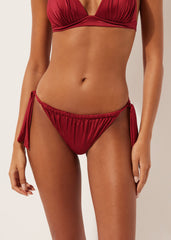 Shiny Satin Bikini Briefs with Side Ties