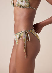 Tropical Foliage String Swimsuit Bottoms