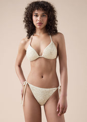 String Swimsuit Bottom Sequin Net
