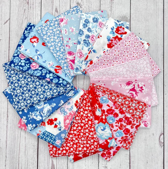 Poppie Cotton - Elise Fat Quarter Bundle by Terri Henson 16 pcs