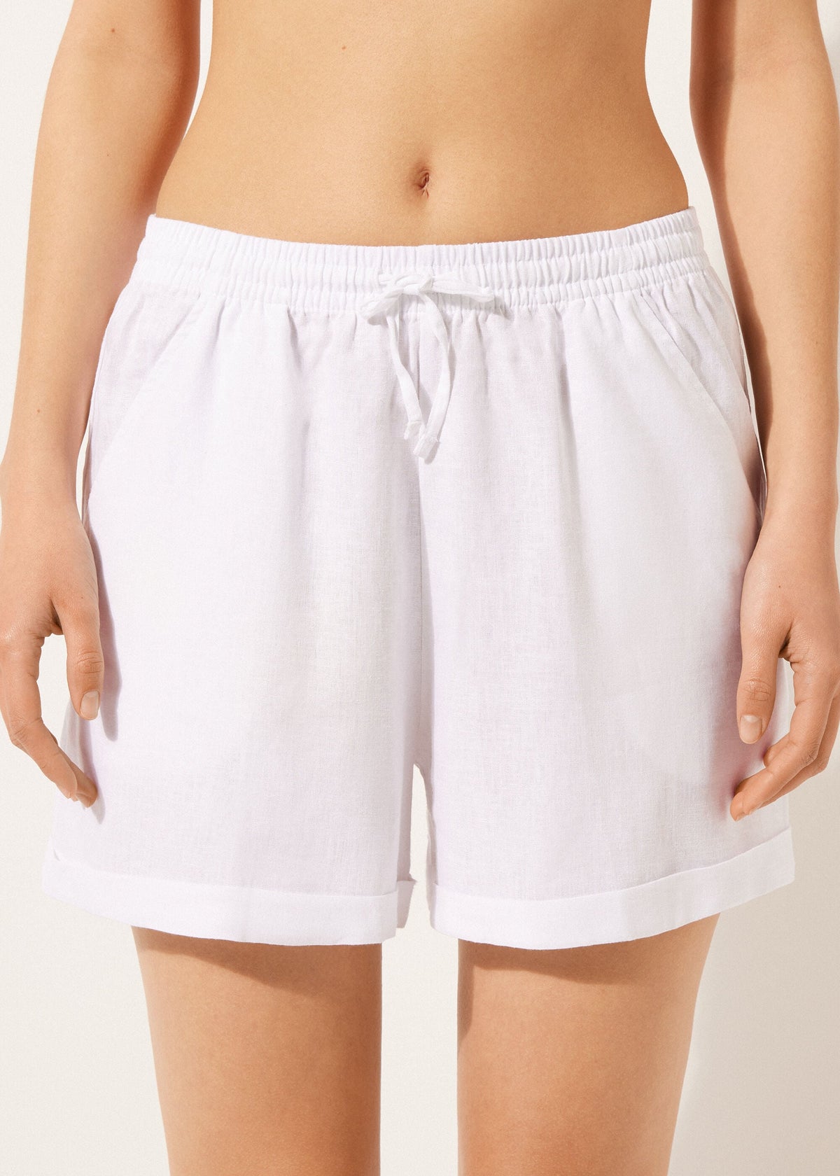 Linen and Viscose Shorts