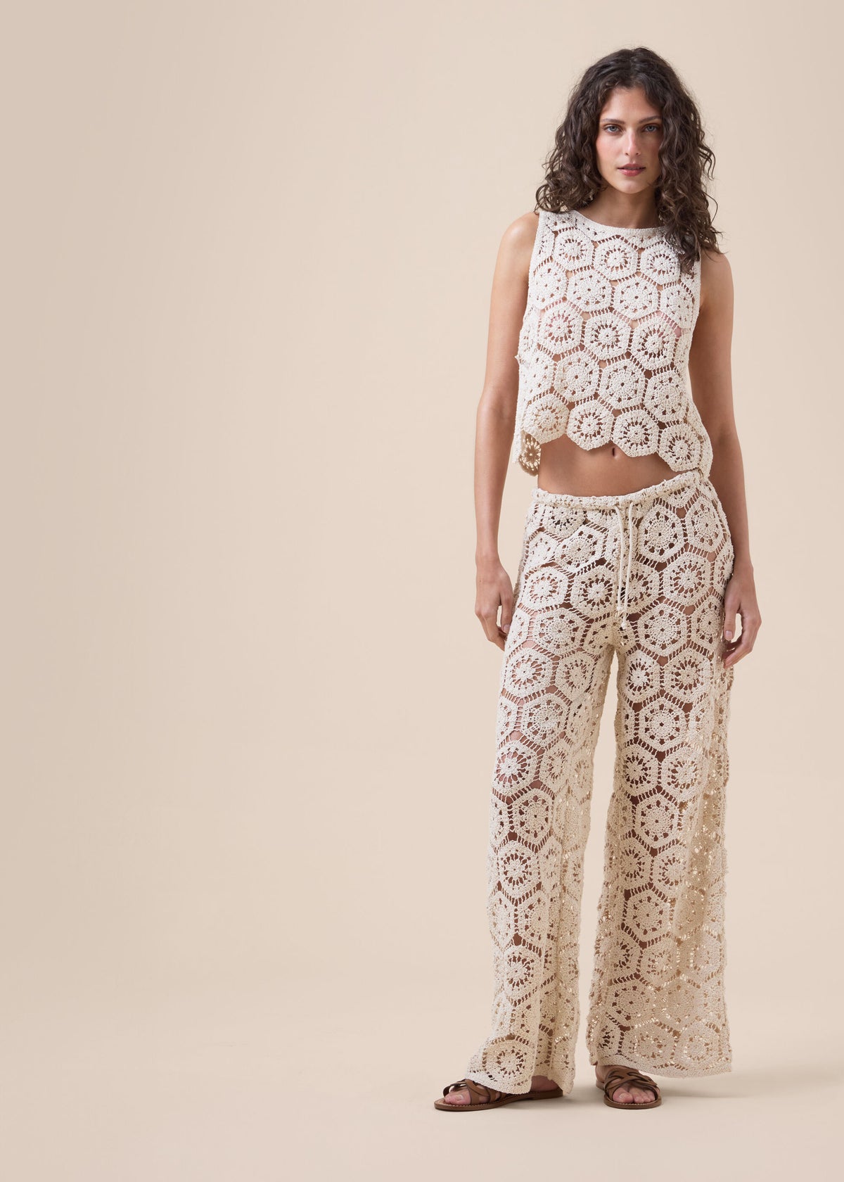 Crocheted Maxi Gilet