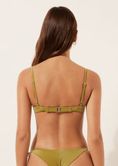 Shiny Satin Balconette Swimsuit Top