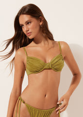 Shiny Satin Balconette Swimsuit Top