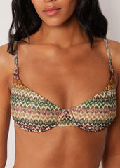 Balconette Swimsuit Top Elegant Ethnic