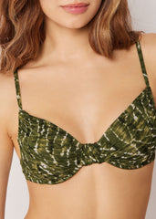 Balconette Swimsuit Top Natural Tie-Dye