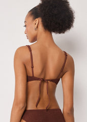 Balconette Swimsuit Top Crinkle Waves