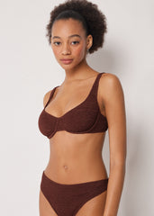 Balconette Swimsuit Top Crinkle Waves