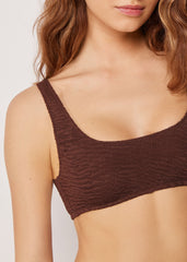 Tank-Style Swimsuit Top Crinkle Waves
