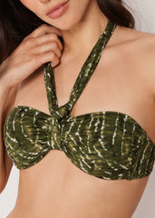 Bandeau Swimsuit Top Natural Tie-Dye