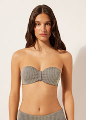 Bandeau Swimsuit Top Golden Stripes