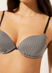 Push-Up Swimsuit Top Golden Stripes