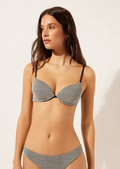 Push-Up Swimsuit Top Golden Stripes