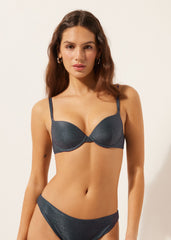 Push Up Swimsuit Top Glowing Python