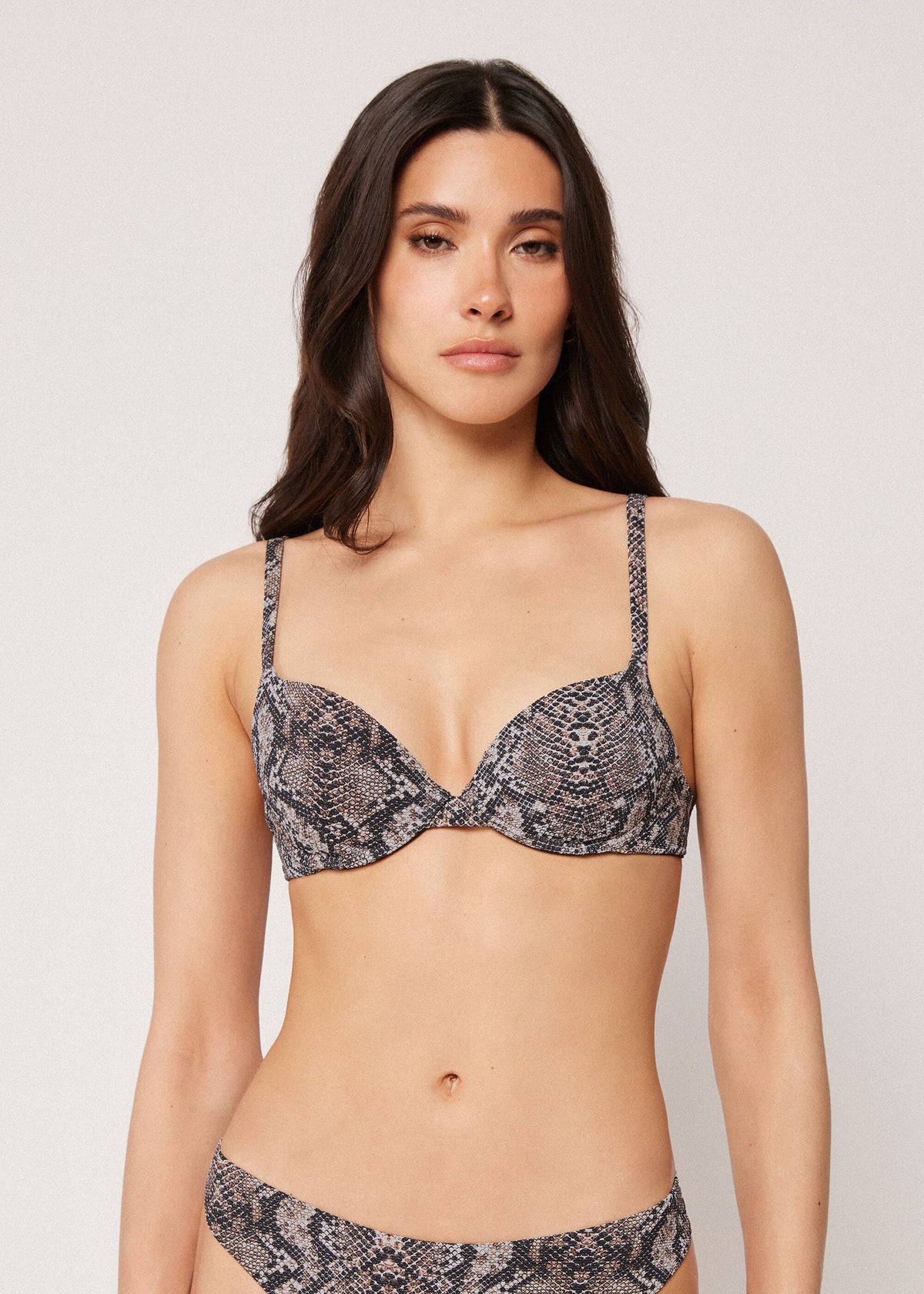 Push Up Swimsuit Top Classic Snake