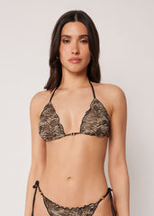 Triangle Swimsuit Top Doll Zebra