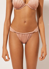 String Brazilian Swimsuit Bottom Shiny Satin