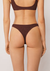 Brazilian Swimsuit Bottoms Crinkle Waves