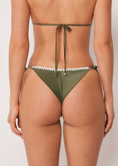 Laced Brazilian Swimsuit Bottom Refined Shine