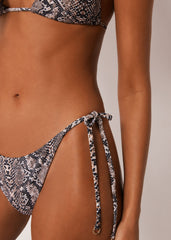 Tied Brazilian Swimsuit Bottom Classic Snake