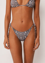 Tied Brazilian Swimsuit Bottom Classic Snake