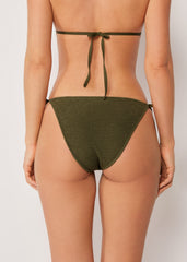 String Swimsuit Bottoms Crinkle Waves