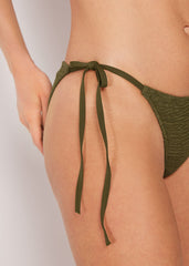 String Swimsuit Bottoms Crinkle Waves